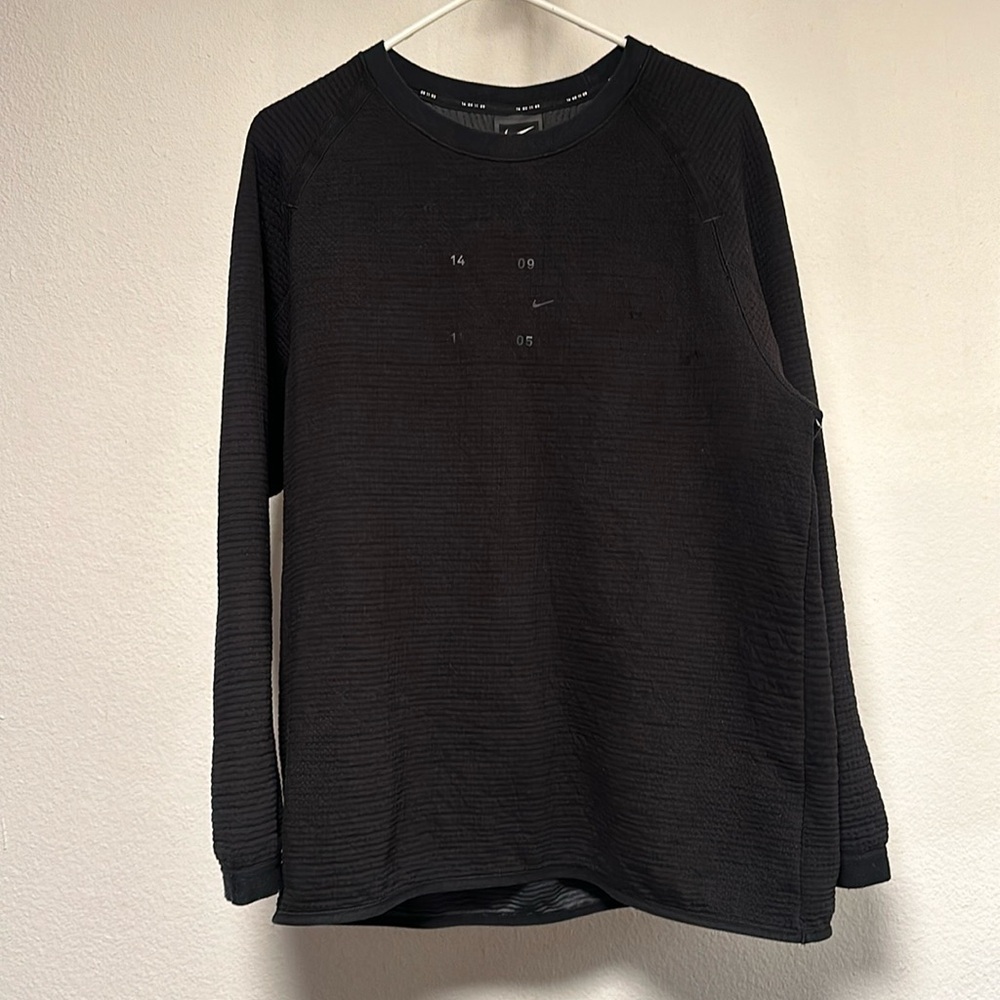 Nike sweatshirt crew honeycomb tech black men’s large